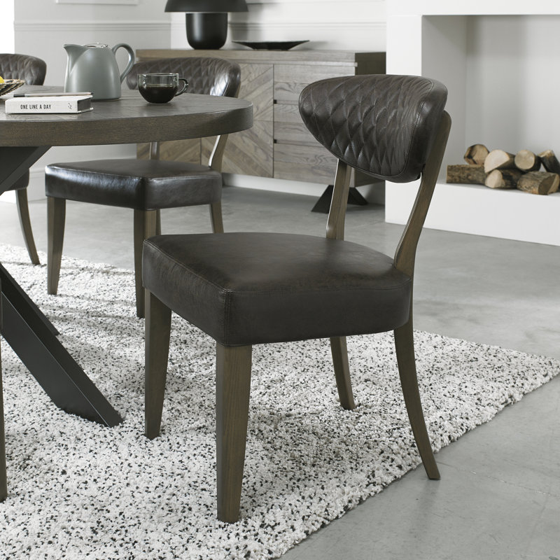 Maez Side Chair in Old West Vintage, Fumed Oak