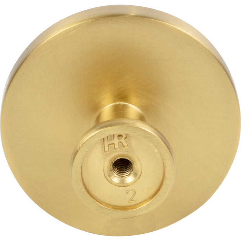 Richard Round Knob, Brushed Gold, 1 3/4"