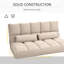 Méridienne convertible, pliante avec options réglables, 2 coussins, beige, fonction peu encombrante, fauteuil de loisir, décor, mobilier et pratique