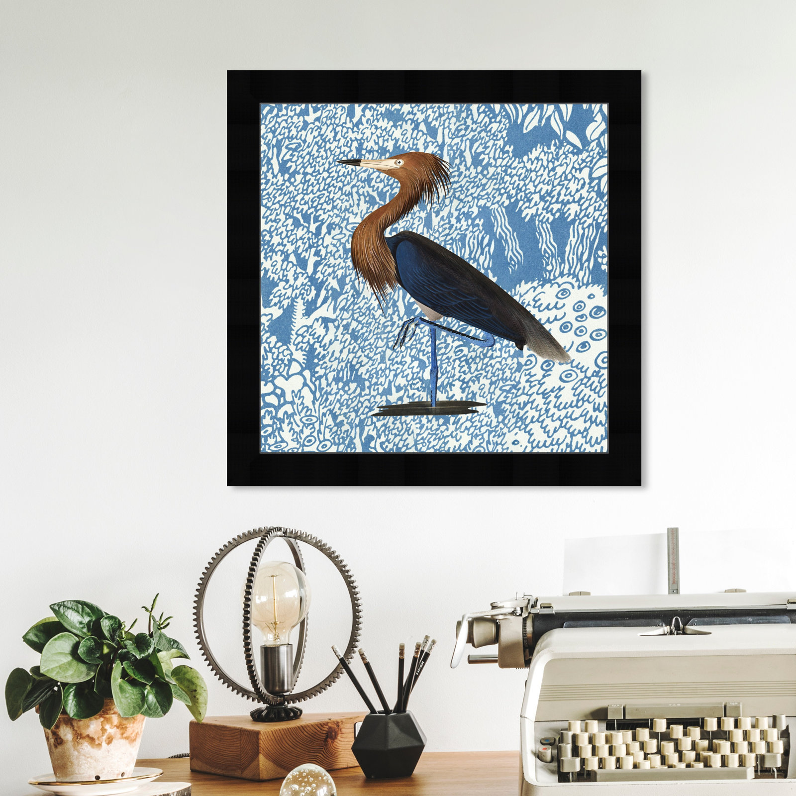 Bird Pose by Oliver Gal, Black, 14" H x 14" W x 0.5" D