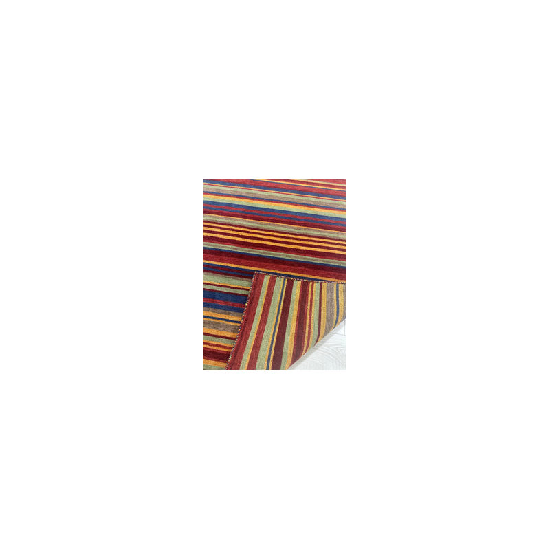 Striped Wool Hand Knotted Area Rug, 3.00m x 2.00m