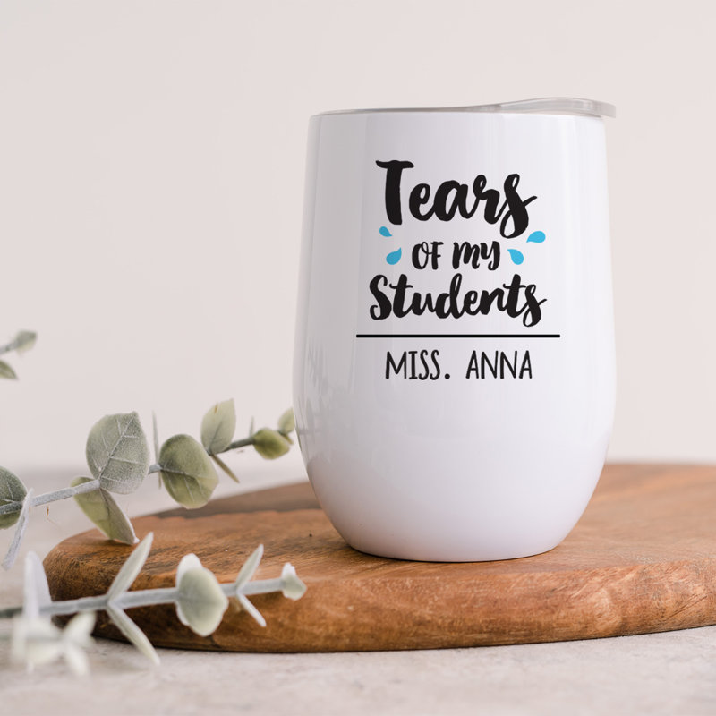 Custom Teacher Appreciation Coffee Mug - Boho Rainbow Custom Name