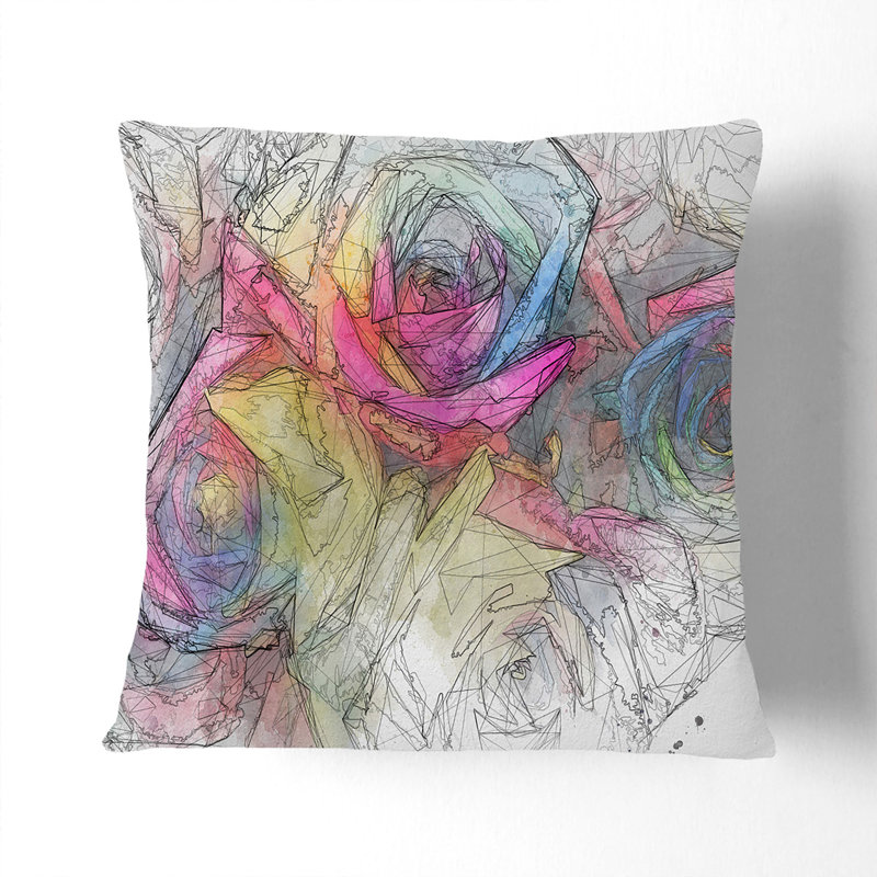 Square Throw Cushion, 40cm H x 40cm W x 15cm D
