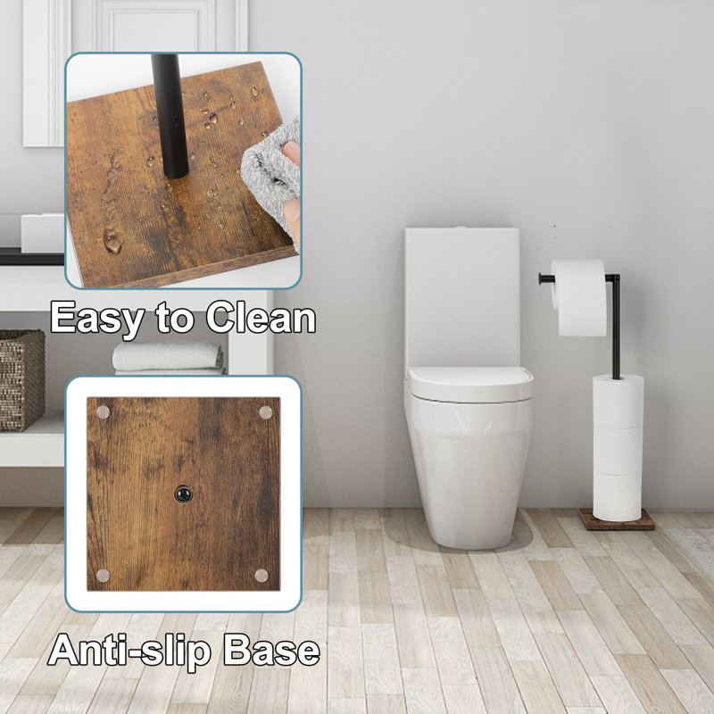 Porte-papier hygiénique sur pied en métal
