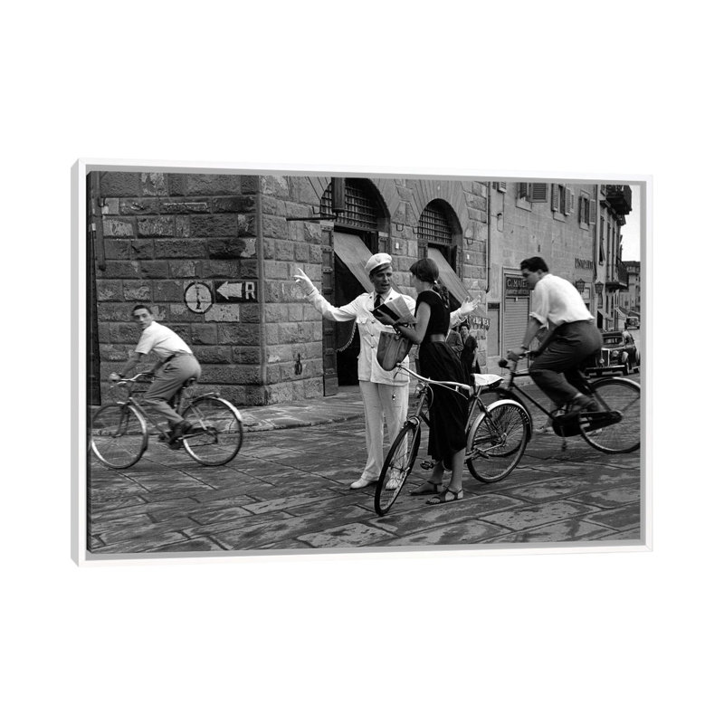 American Girl Series Asking Directions (Florence, Italy 1951) by Ruth Orkin - Print on Canvas, 66.04 cm H x 45.72 cm W