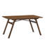 Casual Dining Furniture Set 7Pc Walnut Finish Dining Table And Upholstered Chairs Wooden Kitchen Set