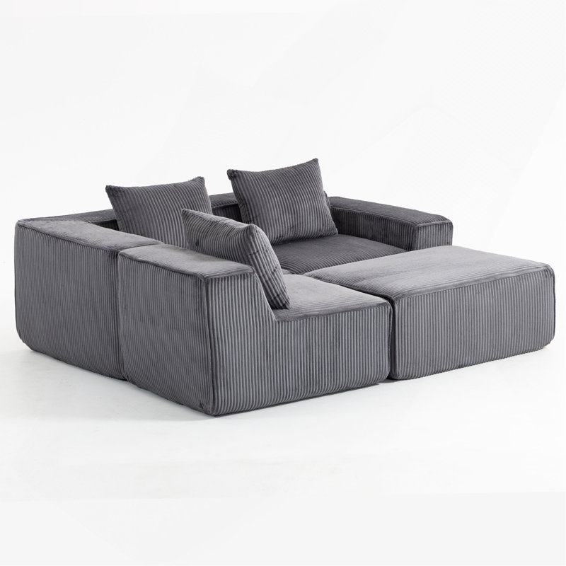 Canapé modulaire multi-personnes pouvant être combiné librement-33005-4, Gris