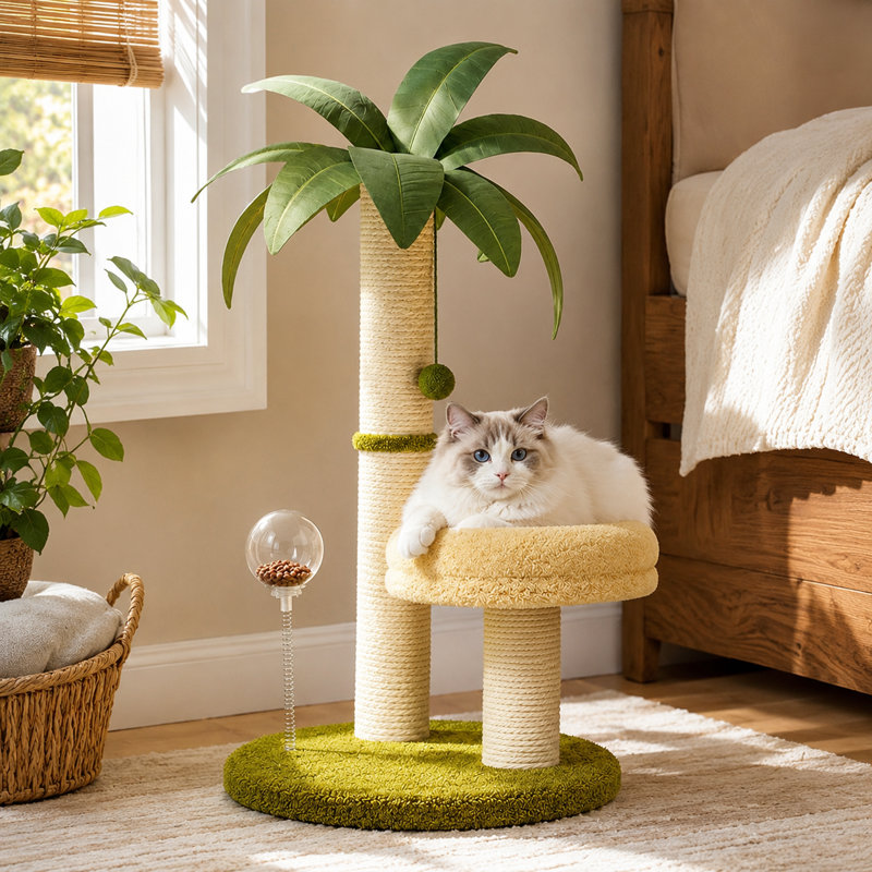 Poteau à griffer pour chat Coconut Tree , 16,1 po x 16,1 po x 24,8 po