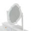 Ensemble de coiffeuse avec coiffeuse compacte blanche avec tabouret pour les petits espaces