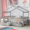 Enchanting Wooden House Bed With Two Spacious Drawers, Ideal For Kids To Create Their Own Magical Dreamland