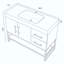 Meuble-lavabo moderne de 36 po avec lavabo, comptoir en pierre frittée et lavabo en céramique, armoire de rangement en bois imperméable avec pieds de support en acier inoxydable-1393418930-1393418932