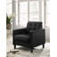 Ensemble de salon avec fauteuils et table de bout en velours noir-133816965-133816967