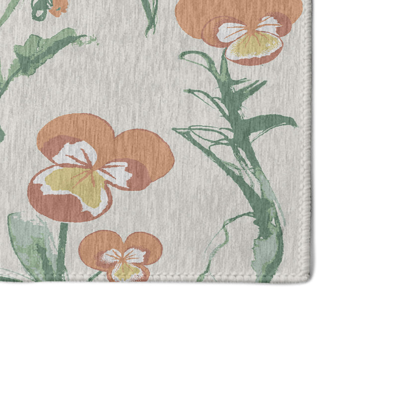 Alvordton Chenille Floral Indoor Rug, Rectangle 3' x 5'