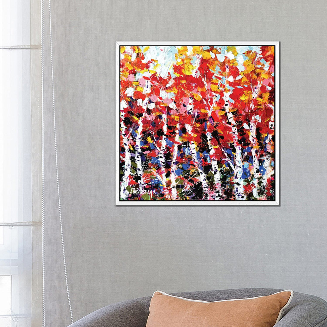 Herbstwald I von Aliaksandra Tsesarskaya - Galerie-Giclée auf Leinwand