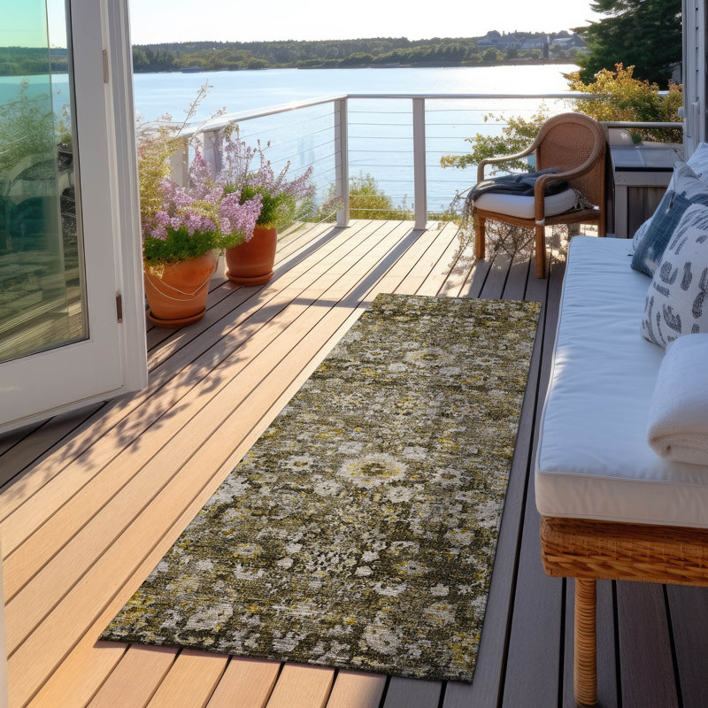 Kaylani Flatweave Washable Oriental Indoor / Outdoor Rug, Runner 2'3" x 7'6"