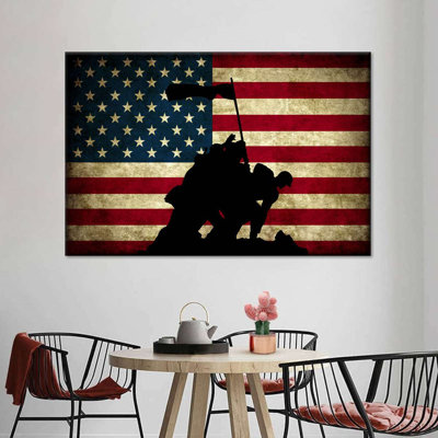Memorial Day USA Flag Canvas Print