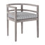 Chaise avec accoudoirs en teck Santa Barbara - Huître-70062069-70062087-70062088