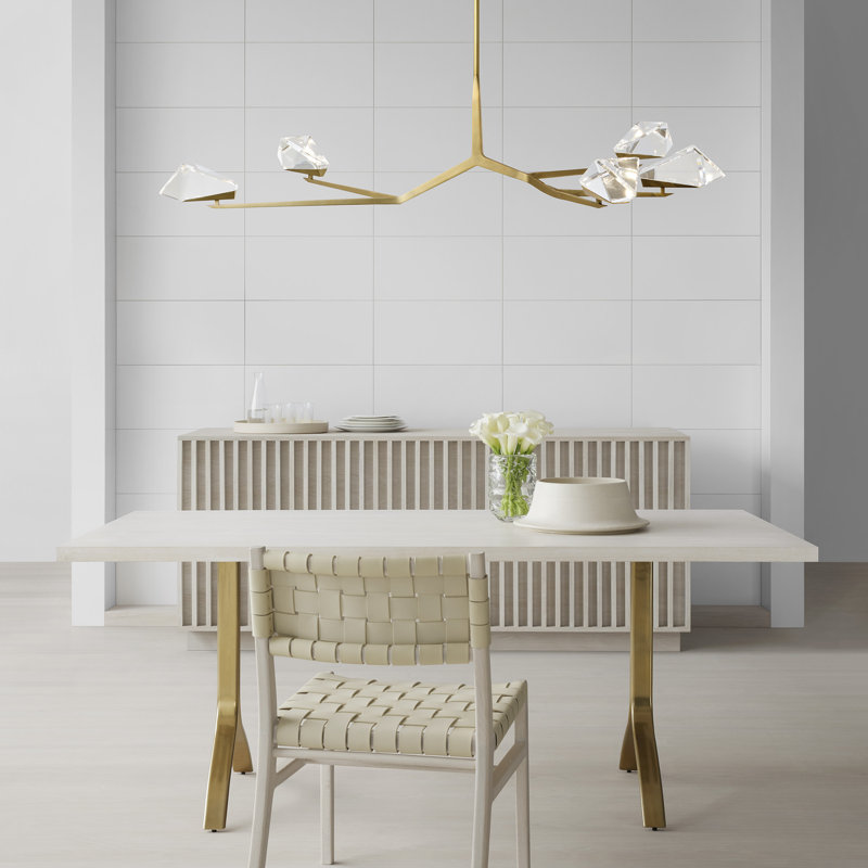 Waterford Carraig 53" 5 Light Chandelier with Clear Crystal, Polished Nickel