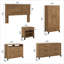 Ensemble de chambre à coucher 6 pièces avec tête de lit double / grand et rangement Kaionna-1215483405