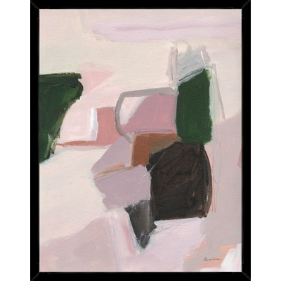 Abstrait moderne dans des tons pastel - Art mural sur toile encadrée