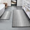 Ensembles de tapis et de tapis de salle de bain, tapis antidérapant 2 pièces en chenille épaisse et antidérapante, lavables à la machine (20 po x 47 po plus 16 po x 24 po, gris)