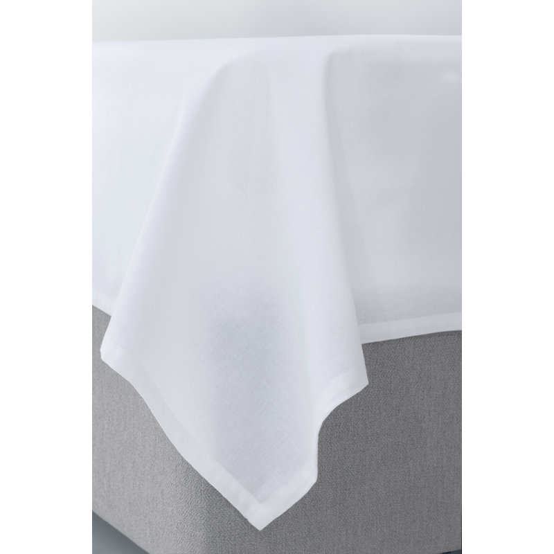 Penny Flat Sheet, White, Queen Flat Sheet