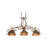 Labriola 3 - Light Antique Rust Pool Table Lights Pendant