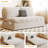 61.42" Off-White Polyester Convertible Sofa Bed cushion couch