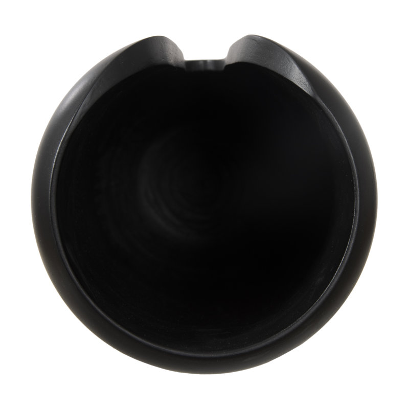 Interval Wood Vase, 15" H x 6" W x 6" D, Black