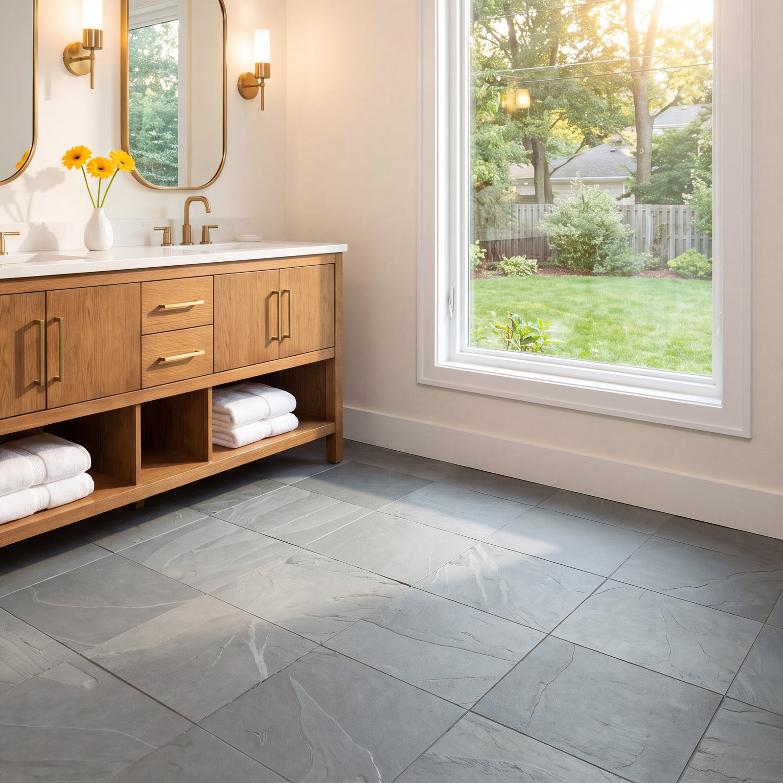 Camden 12" x 12" Gauged Slate Tile, Mist