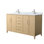 Elan 66'' Double Bathroom Vanity with Marble Top