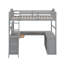 Full Wooden Loft Bed With Desk-1262414555