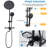 Wall Mount Shower System, 10" Rainfall Shower Head With Slider Bar Handheld Spray And Soap Dish-110602286