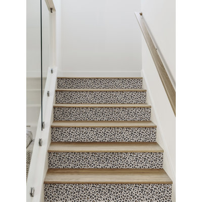 Bandes d'escalier à imprimé animal léopard