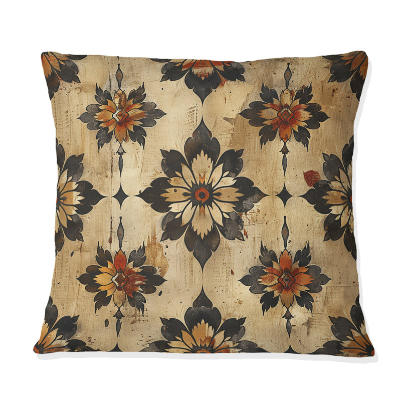 Brun rustique, charme élégant I - Coussin Country, H 16 po x l 16 po, Carrée