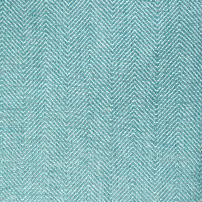 Zebra Linen Herringbone Tablecloth, Aqua/Herringbone , 144" x 72"