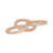 Glam Polyresin Decorative Object with Linked Ring Design and Luxe Brass Accents for Modern Style and Eye-Catching Versatile Display in Contemporary and Transitional Interiors-1861345944