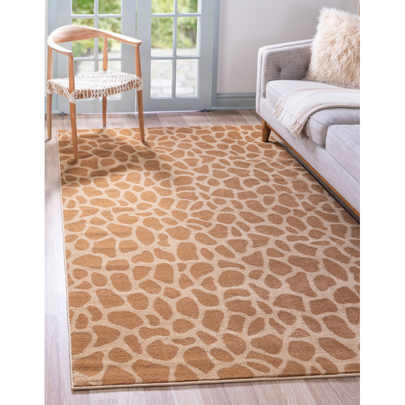 Testerman Animal Print Indoor Rug, Rectangle 7'1" x 10'