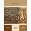 Tapis moelleux moelleux à motif floral classique brun et beige-1217779753
