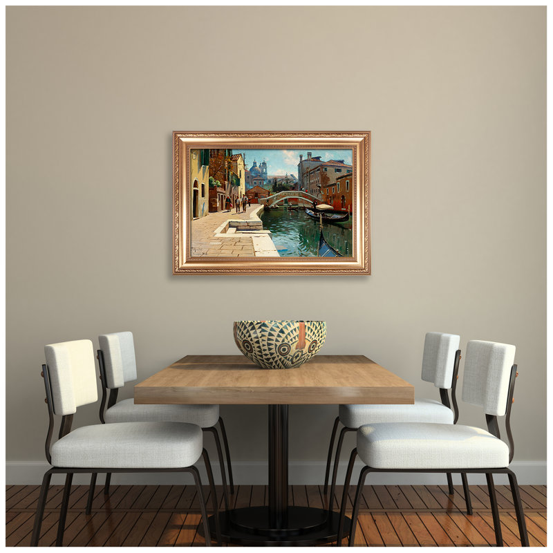 «Canal in Venice» par Peder Mork Monsted, impression sur toile, estampe numérique, art mural pour la décoration intérieure