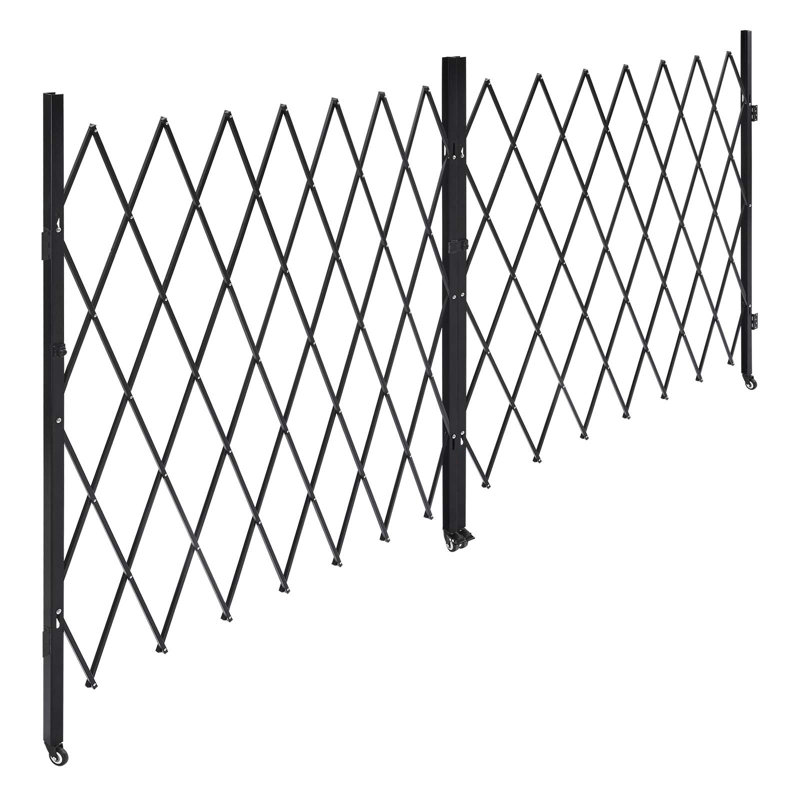 Double barrière de sécurité pliante et verrouillable, H 7 pi x l 11 pi