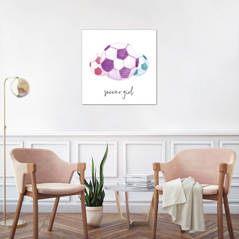 Sports Girl Soccer 1 Piece Wrapped Canvas Wall Art, 66.04 cm H x 66.04 cm W x 1.91 cm D
