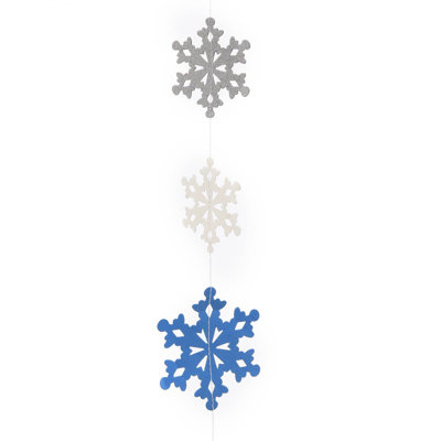 Bruant en papier fait à la main avec flocons de neige - argent et gris