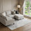 10' X 14' Gray And Ivory Abstract Washable Area Rug With UV Protection