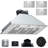 VEVOR 800 CFM 3 Speed 36 inch Ducted Insert Range Hood with Charcoal Filter and Light