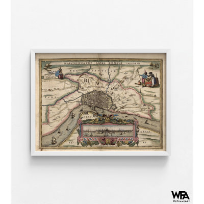 Carte de la Belgique d'Anvers, impression de carte ancienne de la Belgique, affiche de carte européenne, bibliothèque, décoration murale, décoration murale bureau rustique