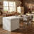 110"W Large Kitchen Island Lift Table