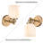 Vintage Gold Vanity Light With Glass Shape