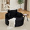 Canapé-lit simple en velours côtelé 50 pouces, aucun assemblage requis, fauteuil moderne moelleux pour le salon et la chambre à coucher