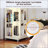 4-Tier All-Steel Rotating Bookshelf With 360° Wheels-1009076493